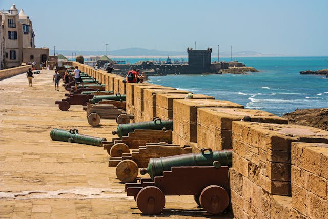 fortified walls of essaouira medina reflecting ancient phoenician and islamic influences